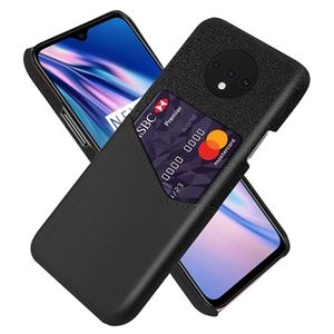 KSQ OnePlus 7T Hoesje met Kaartvak - Zwart