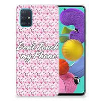 Samsung Galaxy A51 Silicone-hoesje Flowers Pink DTMP