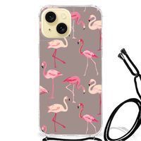 Apple iPhone 15 Case Anti-shock Flamingo