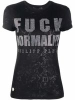 Philipp Plein t-shirt à ornements en cristal - Noir - thumbnail