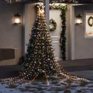 VidaXL Kerstboomverlichting 320 warmwitte LED&apos;s 375 cm