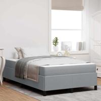 vidaXL Boxspring bed Lichtgrijs, Zwart 120 x 190 cm