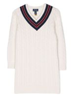 Ralph Lauren Kids robe en maille torsadée - Blanc - thumbnail