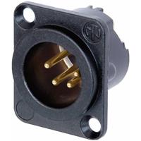 Neutrik NC4MD-LX-B XLR-connector Flensstekker, contacten recht Aantal polen: 4 Zwart 1 stuk(s)