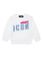 DSQUARED2 KIDS sweat en coton à logo Icon imprimé - Blanc