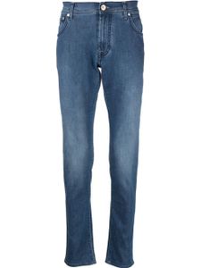 Corneliani jean slim à taille basse - Bleu