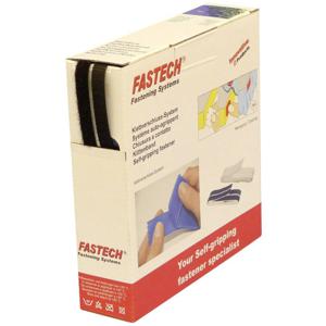 FASTECH® B10-SKL999910 Klittenband Om vast te plakken Hotmelt Haak- en lusdeel (l x b) 10 m x 10 mm Zwart 10 m