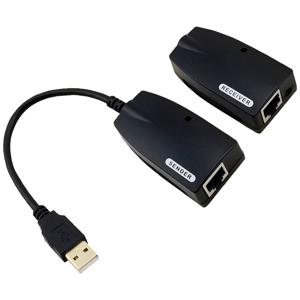 VALUE 12.99.1123 tussenstuk voor kabels USB-A, RJ-45 Zwart