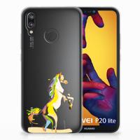 Huawei P20 Lite Telefoonhoesje met Naam Horse Color