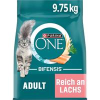 PURINA ONE Bifensis droogvoer voor volwassen katten met zalm en volkoren granen, zak van 9,75 kg