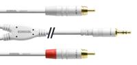 CORDIAL CABLES Y-kabel drager stereo miniklinks/2 Rca 1,5 m wit BRETELLE Essentials Mini-Jack/RCA-kabel
