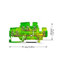 WAGO 870-537 Aardklem 2-etages 5 mm Spanveer Toewijzing: Terre Groen, Geel 50 stuk(s) - thumbnail