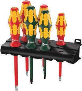 Wera 160 i/168 i/6 Schroevendraaierset Kraftform Plus Serie 100 + Houder, 6 -delig - 1 stuk(s) - 05347777001