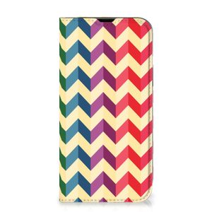 iPhone 14 Hoesje met Magneet Zigzag Multi Color