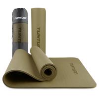 Tunturi Yogamat 8mm | Pilates mat | Fitnessmat | 183 x 61 x 0,8 cm | Incl Draagtas | Anti Slip en Eco | Groen