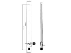 DeLOCK 88900 antenne Omnidirectionele antenne RP-SMA 6 dBi