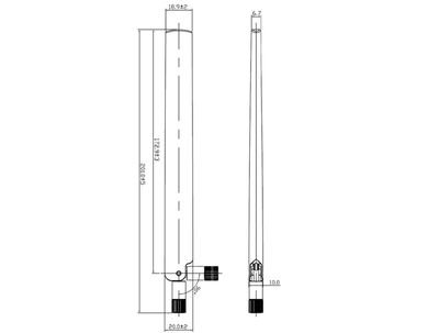 DeLOCK 88900 antenne Omnidirectionele antenne RP-SMA 6 dBi