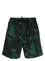 DSQUARED2 short de bain à imprimé graphique - Noir