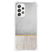 Samsung Galaxy A53 5G Stevig Telefoonhoesje Wood Concrete - thumbnail