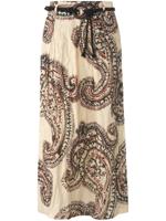 Rok in gekreukte stijl XL-ornamentenprint Van gardeur beige