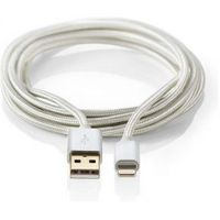 Data- en Oplaadkabel | Apple Lightning 8-pins male - USB A male | 2,0 m | Aluminium