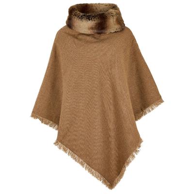 Poncho Silverfir Camel Twill
