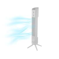 Grunkel Torenventilator TF-324BL met vermogen: 45 W, 3 snelheden, oscillatie 90°, stille 2-uurs timer, ideaal voor kamer of slaapkamer, wit