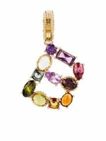 Dolce & Gabbana pendentif Rainbow Alaphabet B en or 18ct orné de pierres variées