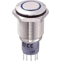 TRU Components 701857 LAS2GQF-11E/B/12V/N/P Vandalismusgeschützter Drucktaster 250 V/AC 3A 1 x Ein/