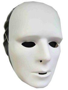 Grimeermasker wit plastic