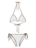 Burberry bikini à motif Vintage Check - Blanc - thumbnail