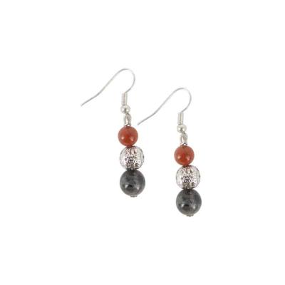 Oorbellen Jaspis Rood - Labradoriet Oorbellen Jaspis Rood - Labradoriet