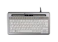 BakkerElkhuizen S-board 840 Compact Toetsenbord, Belgische layout AZERTY, Zilver/grijs