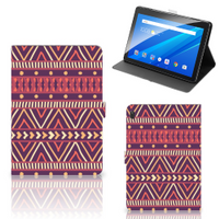 Lenovo Tab E10 Tablet Hoes Aztec Paars - thumbnail