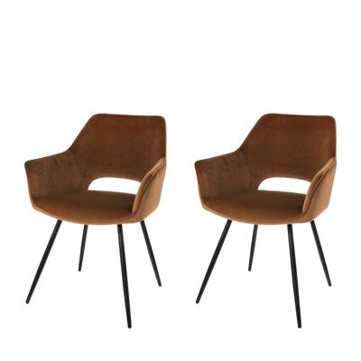 Eetkamerstoel 1set2 Eve mokka 80cm Eetkamerstoel 1set2 Eve mokka 80cm