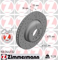 Remschijf SPORT REMSCHIJF COAT Z ZIMMERMANN, Remschijftype: Binnen geventileerd, u.a. für BMW