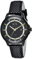 Horlogeband Armani Exchange AX2266 Leder Zwart 20mm - thumbnail