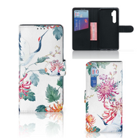 Xiaomi Mi Note 10 Lite Telefoonhoesje met Pasjes Bird Flowers