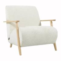 Kave Home Meghan Fauteuil - Wit (naturel)