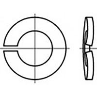 TOOLCRAFT TO-6854295 Veerring Binnendiameter: 6 mm DIN 128 Verenstaal 1000 stuk(s) - thumbnail