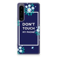 Sony Xperia 1 IV Silicone-hoesje Flowers Blue DTMP - thumbnail