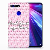 Honor View 20 Silicone-hoesje Flowers Pink DTMP
