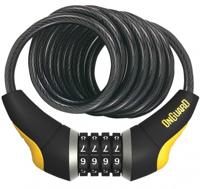 Onguard kabelslot Dobermann Combo 185 cm x 10 mm zwart