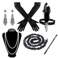 Hoofddeksels Ketting Oorbel Outfits Jaren '20 flapper hoofdband Retro vintage Jaren 1920 Legering Voor The Great Gatsby Cosplay Carnaval Dames Kostuum juwelen Mode-sieraden Lightinthebox