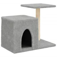vidaXL Kattenmeubel met sisal krabpalen 50,5 cm lichtgrijs, kattenpaal, kattenboom, kattenkrabpaal, kattenhuis, kattenmeubel, kattenpalen