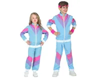 80&apos;s Disco Trainingspak Kind Blauw