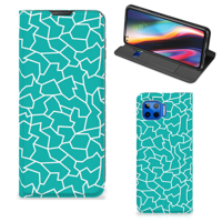 Motorola Moto G 5G Plus Bookcase Cracks Blue