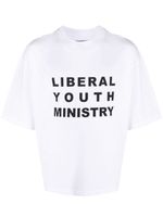 Liberal Youth Ministry t-shirt en coton à slogan imprimé - Blanc