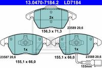 Remmenset, remschijf ATE, Remschijftype: Geventileerd: , Inbouwplaats: Vooras, u.a. für VW, Seat, Skoda, Audi - thumbnail