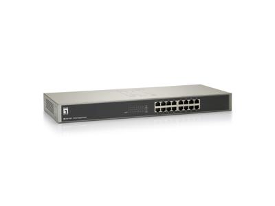 LevelOne GSW-1657 netwerk-switch Unmanaged Gigabit Ethernet (10/100/1000) Zwart, Grijs